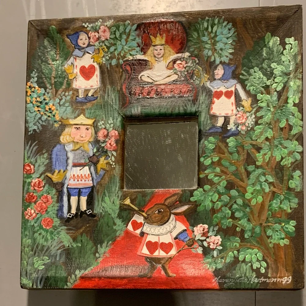 Set Hand painted Framed Mirrors - Picture 2 of 6